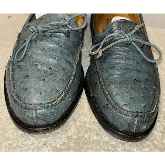Giorgio\'s of Palm Beach Vintage Ostrich Leather Loafer Flats Men Size 8 main image 9